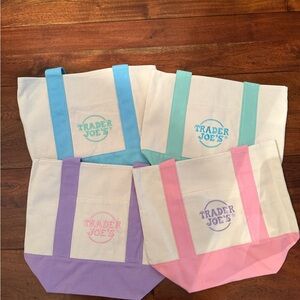 Trader Joe's Canvas Tote Bags Set